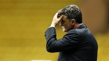 Marseille&#039;s Spanish ex head coach Jose Miguel Gonzalez Martin del Campo aka Michel during a French L1 football match at the &quot;Louis II Stadium&quot; in Monaco.