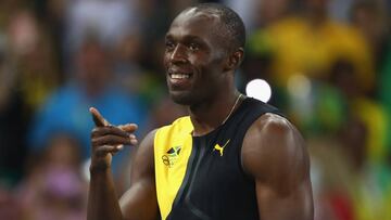 Usain Bolt festeja su octava nueva medalla, pero sin récord