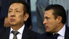 Peter Lim y Amadeo Salvo, en Mestalla. 