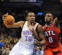 Durant anotó 41 puntos y lideró la remontada de los Thunder