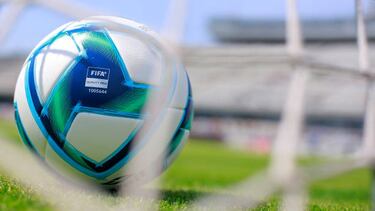 MEXICO CITY, MEXICO - MARCH 05: Detail of the match ball prior to the 10th round match between Pumas UNAM and Puebla as part of the Torneo Clausura 2023 Liga MX at Olimpico Universitario Stadium on March 5, 2023 in Mexico City, Mexico. (Photo by Mauricio Salas/Jam Media/Getty Images)