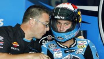 Álex Rins, antes de su caída en Montmeló.