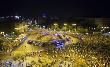 Los aficionados del Real Madrid celebraron título en La Cibeles.