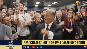 El baile de Laporta que va a ser carne de GIFS mucho tiempo en Barcelona: impresionante