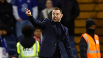 FILE PHOTO: Soccer Football - Premier League - Chelsea v Southampton - Stamford Bridge, London, Britain - February 18, 2023 Southampton interim manager Ruben Selles celebrates after the match Action Images via Reuters/Andrew Boyers EDITORIAL USE ONLY. No use with unauthorized audio, video, data, fixture lists, club/league logos or 'live' services. Online in-match use limited to 75 images, no video emulation. No use in betting, games or single club /league/player publications. Please contact your account representative for further details./File Photo