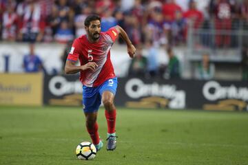 Celso Borges cuenta con más de 100 partidos internacionales, por lo que es uno de los grandes líderes de los Ticos. Actualmente juega en el fútbol de Turquía, donde es titular indiscutible y ha disputado todos los minutos del torneo.