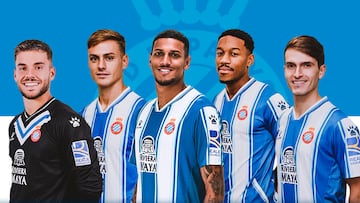 Álvaro Fernández, Dani Gómez, Vinicius Souza, Pierre-Gabriel y Denis Suárez, cedidos del Espanyol 2022-23.