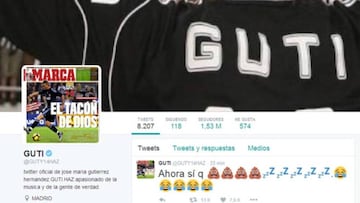 Guti's provocative Twitter account