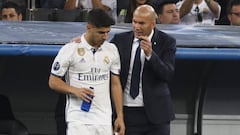 Asensio con Zidane.