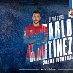 El central Pablo Martínez cierra la plantilla del Deportivo