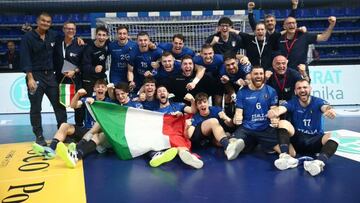 Italia celebra su segunda clasificación.