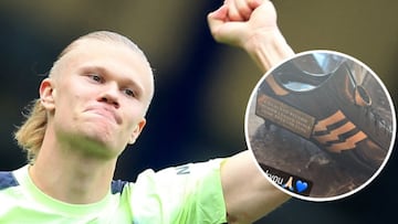 Erling Haaland consiguió su anotación número 36 en Premier League y aficionados del Everton le otorgaron un curioso regalo en homenaje.