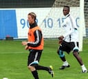 Guti y Diarra entrenan al mismo ritmo que el grupo