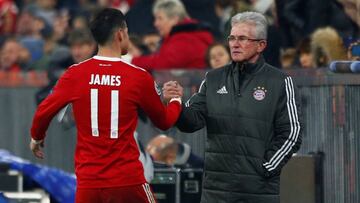 James Rodr&iacute;guez en el partido entre Bayern M&uacute;nich y PSG