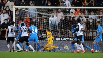 Así marcó el Valencia el gol del empate ante el Atlético