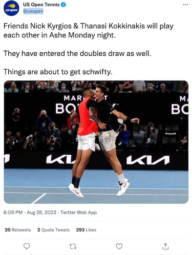 What did Thanasi Kokkinakis say about Nick Kyrgios?