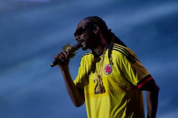 Durante un festival de música en Colombia, Snoop Dogg sorprendió y emocionó al público vistiendo la playera de la selección. 