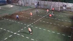 En Argentina inventaron el fútbol 5 con distanciamiento social