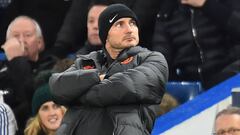 El entrenador ingl&eacute;s del Chelsea, Frank Lampard, durante un partido.