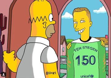 Así se ven los cracks del fútbol en los Simpsons
