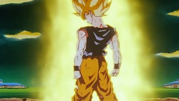 Dragon Ball Z Goku transformación super saiyan primera vez historia serie anime