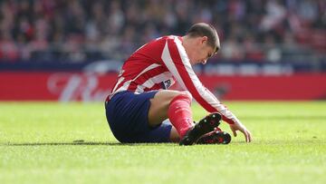 Morata, lesionado durante el Real Madrid-Atl&eacute;tico.