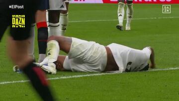 DAZN capta de forma nítida los gritos de dolor de Militao: son 20″ desgarradores