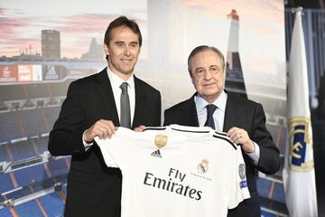 Julen Lopetegui y Florentino Pérez.