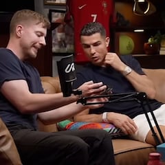 La graciosa reacción de Cristiano a los alocados retos de MrBeast