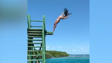 Simone Biles se pasa al salto de trampolín y también es brutal: su salto que arrasa en Twitter