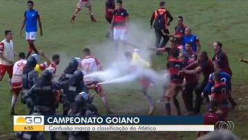 Brutal pelea en Brasil: la policía intervino con gases lacrimógenos