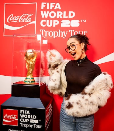 07/02/26 
EVENTO FIFA WORLD CUP 26 TROPHY TOUR COCACOLA SANTIAGO BERNABEU MARINA RIVERS 