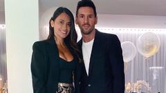 Imagen de Antonela Roccuzzo y Leo Messi.