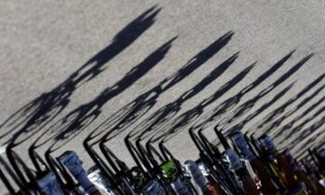 El pelotón durante la decimotercera etapa de la Vuelta Ciclista a España 2014, que ha transcurrido entre Belorado (Burgos) y el Parque de Cabárceno (Cantabria) con un recorrido de 188,7 kilómetros.