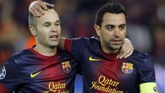 Andr&eacute;s Iniesta y Xavi Hern&aacute;ndez. 