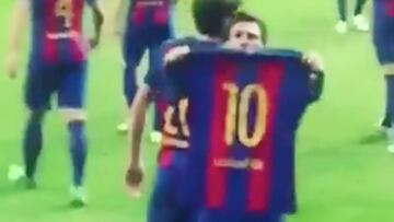 Los gritos de la grada a la que Messi le enseñó la camiseta