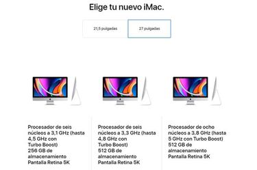 Apple retira algunas configuraciones de sus iMac