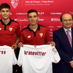 Correa y Kranevitter son presentados como sevillistas