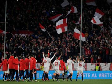 El Sevilla celebró el pase a al final.