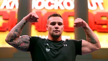 RIYADH, SAUDI ARABIA - MARCH 05: Kevin Lerena poses for a photograph during a media workout ahead of the Heavyweight fight between Justis Huni and Kevin Lerena on the Knockout Chaos event between Anthony Joshua and Francis Ngannou, on March 05, 2024 in Riyadh, Saudi Arabia. (Photo by Richard Pelham/Getty Images)