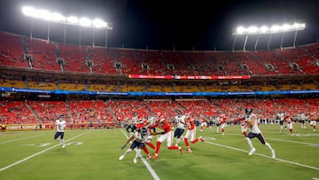 Chicago’s Coleman was taken to hospital in Kansas City after he failed to move following a tackle in the second half.