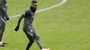Lodi, durante un entrenamiento del Atlético.