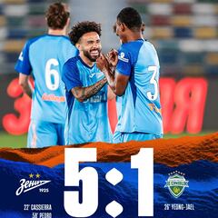 Mateo Cassierra se reporta con gol en amistoso de Zenit