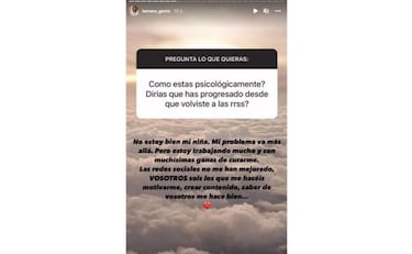Tamara Gorro habla sobre su salud mental: "Tengo muchas ganas de curarme"