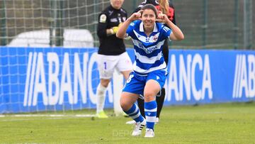 Peke, jugadora del Deportivo.