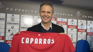 Joaquín Caparrós, en su presentación con Osasuna.