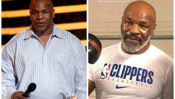 Imagen del cambio físico de Mike Tyson antes de su regreso al ring.