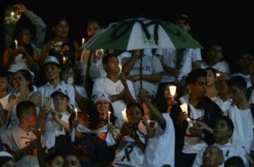 El acto central tuvo lugar en el Atanasio Girardot de Medellín pero hubo otras manifestaciones de apoyo en otros lugares del país.