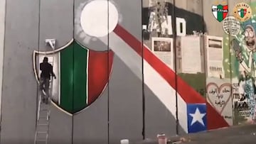 ¡En Belén!: el imponente mural en honor a los 100 años de Palestino