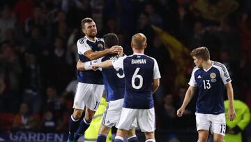 La Selección escocesa celebra un gol durante este parón. Escocia sería una de las implicadas en la nueva Superliga.